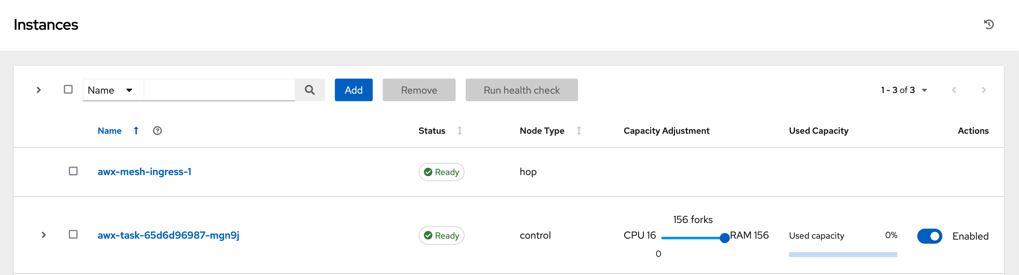 mesh ingress instance on AWX UI