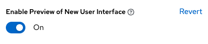 Enabling preview of new user interface in the Miscellaneous System option of the Settings menu.