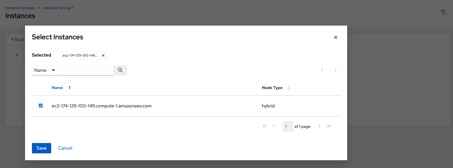 Associating an instance with an instance group