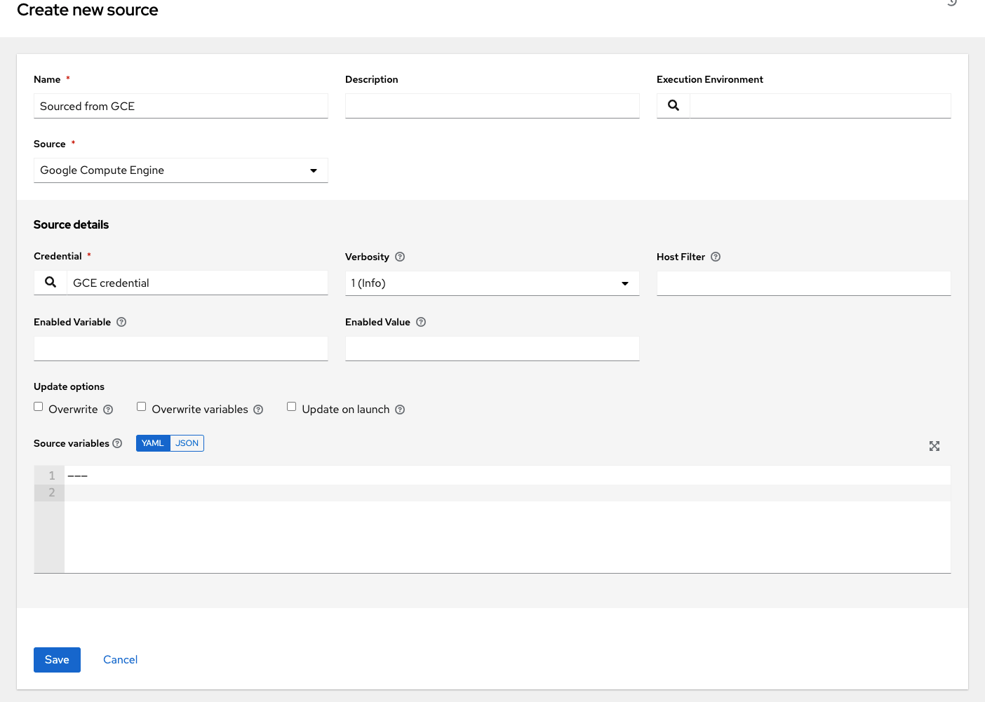 Inventories create source Google compute engine example