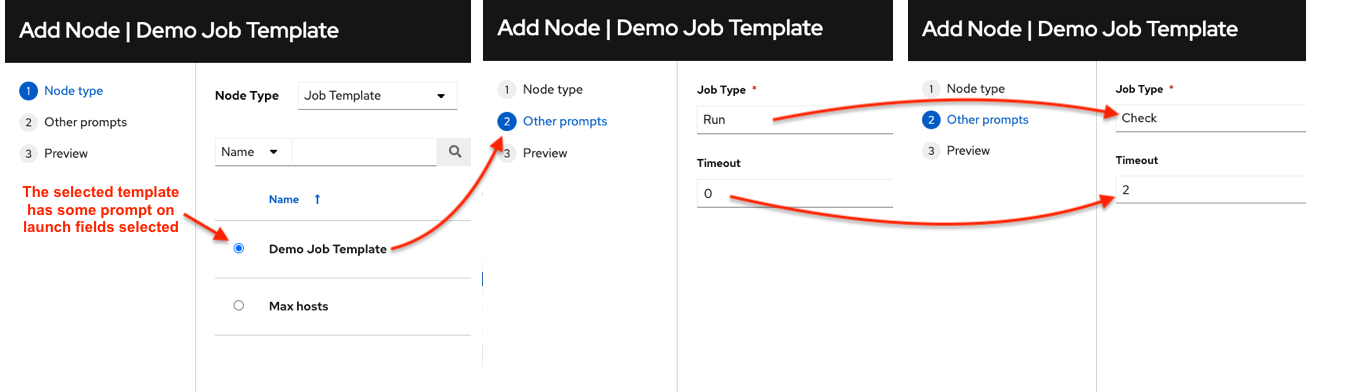 Workflow Visualizer wizard with Prompt on Launch options.